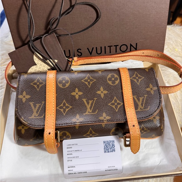 Louis Vuitton Pochette Marel belt -waist bag monogram with Box and card Auth. - Picture 8 of 16